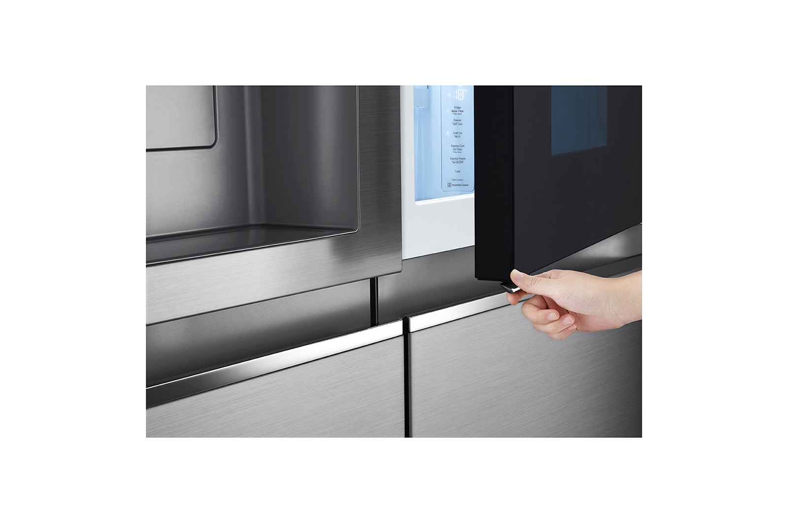 LG Refrigeradora Side by Side 22.4pᶟ (NET) / 23.8pᶟ (Gross) Door-in-Door™ LINEARCooling™ Craft Ice™ Instaview® ThinQ™ Metal, LS66SXNC, LS66SXNC