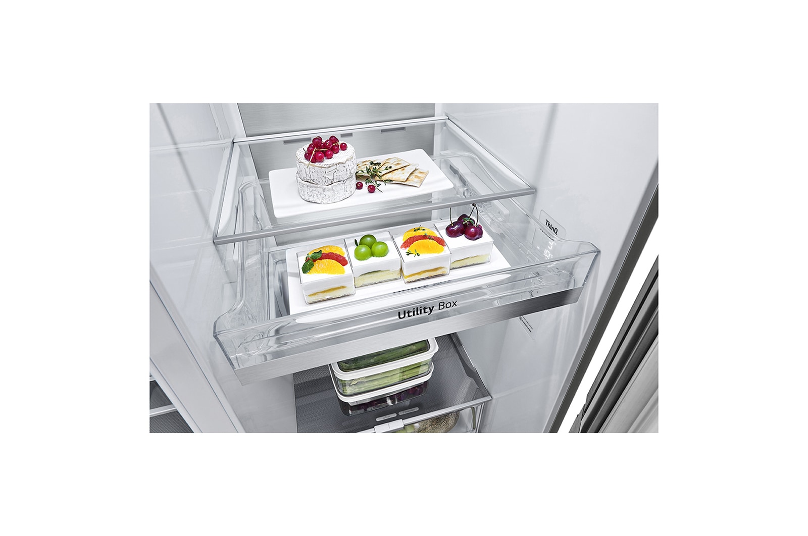 LG Refrigeradora Side by Side 22.4pᶟ (NET) / 23.8pᶟ (Gross) Door-in-Door™ LINEARCooling™ Craft Ice™ Instaview® ThinQ™ Metal, LS66SXNC, LS66SXNC