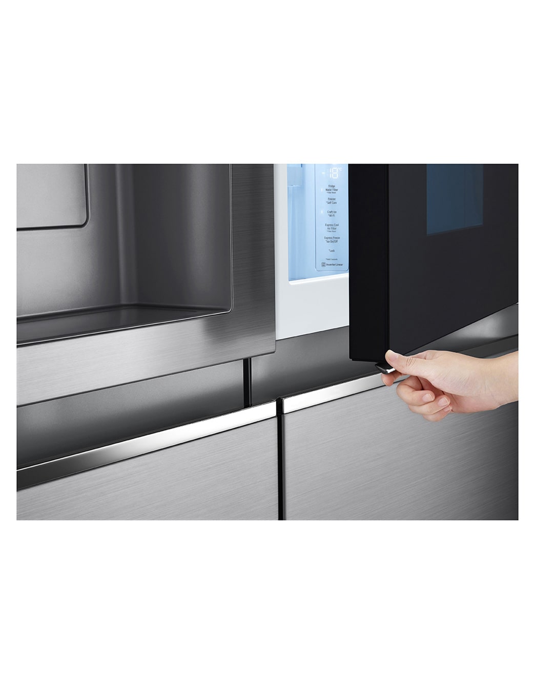 LG Refrigeradora Side by Side 22.4pᶟ (NET) / 23.8pᶟ (Gross) Door-in-Door™ LINEARCooling™ Craft Ice™ Instaview® ThinQ™ Metal, LS66SXNC, LS66SXNC