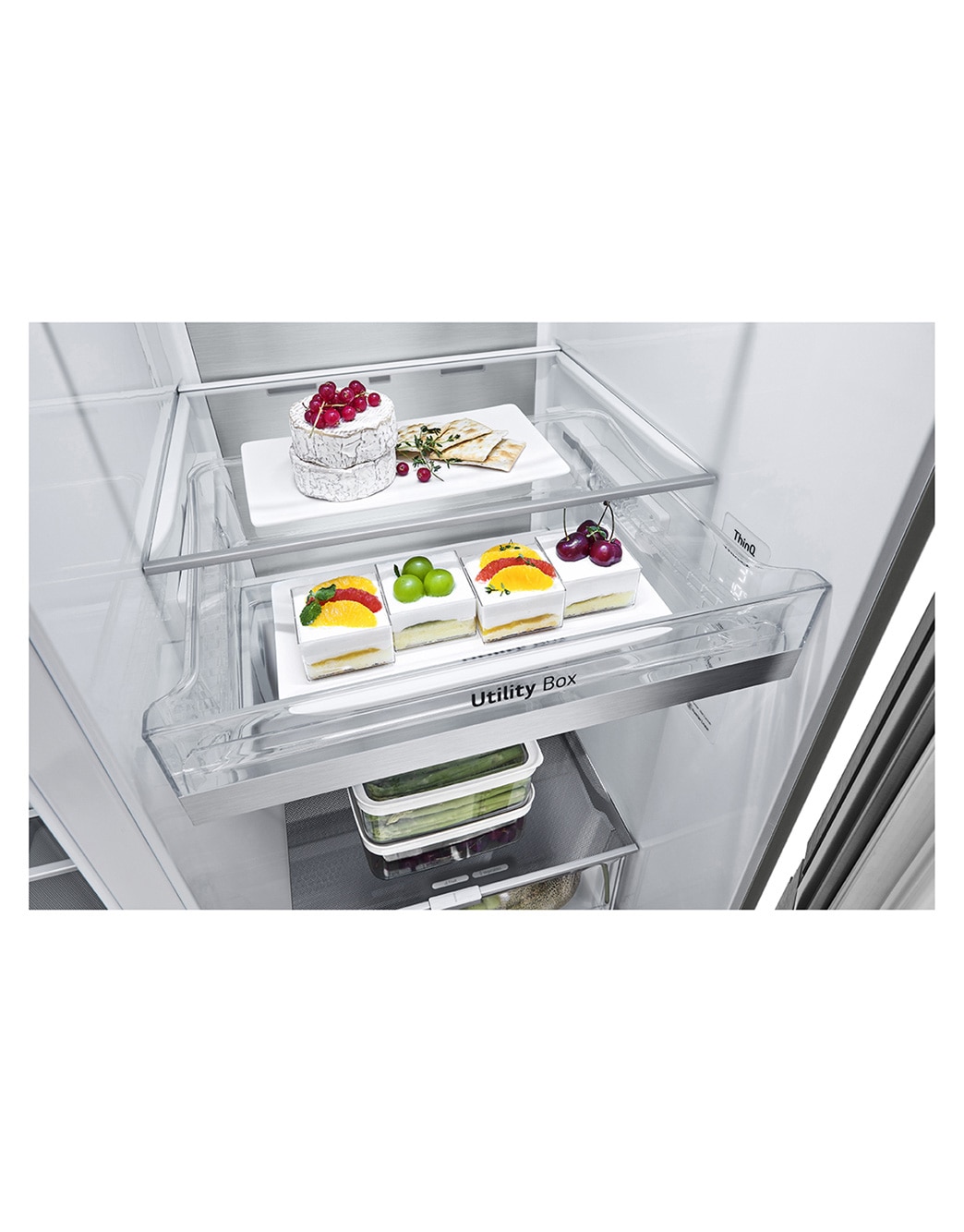 LG Refrigeradora Side by Side 22.4pᶟ (NET) / 23.8pᶟ (Gross) Door-in-Door™ LINEARCooling™ Craft Ice™ Instaview® ThinQ™ Metal, LS66SXNC, LS66SXNC