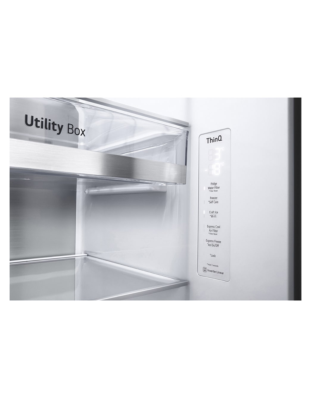 LG Refrigeradora Side by Side 22.4pᶟ (NET) / 23.8pᶟ (Gross) Door-in-Door™ LINEARCooling™ Craft Ice™ Instaview® ThinQ™ Metal, LS66SXNC, LS66SXNC