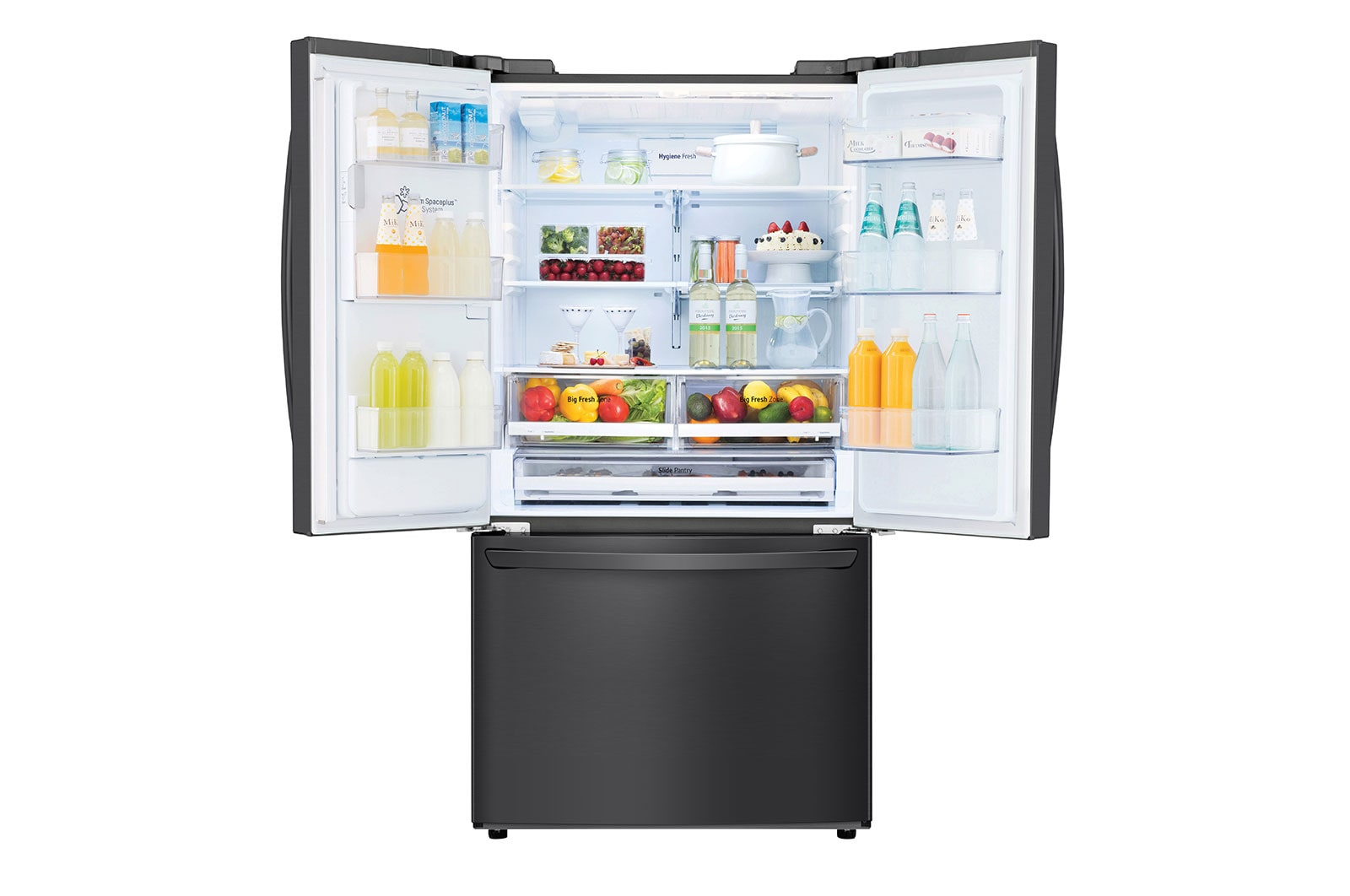 LG Refrigeradora French Door 28p³ (NET)/ 28p³ (Gross) Smart Inverter Multi Air Flow™ ThinQ™, Refrigerador French Door Gran Capacidad 28 pies cúbicos con Dispensador de Agua y Hielos | Smart Inverter, GM78SGT