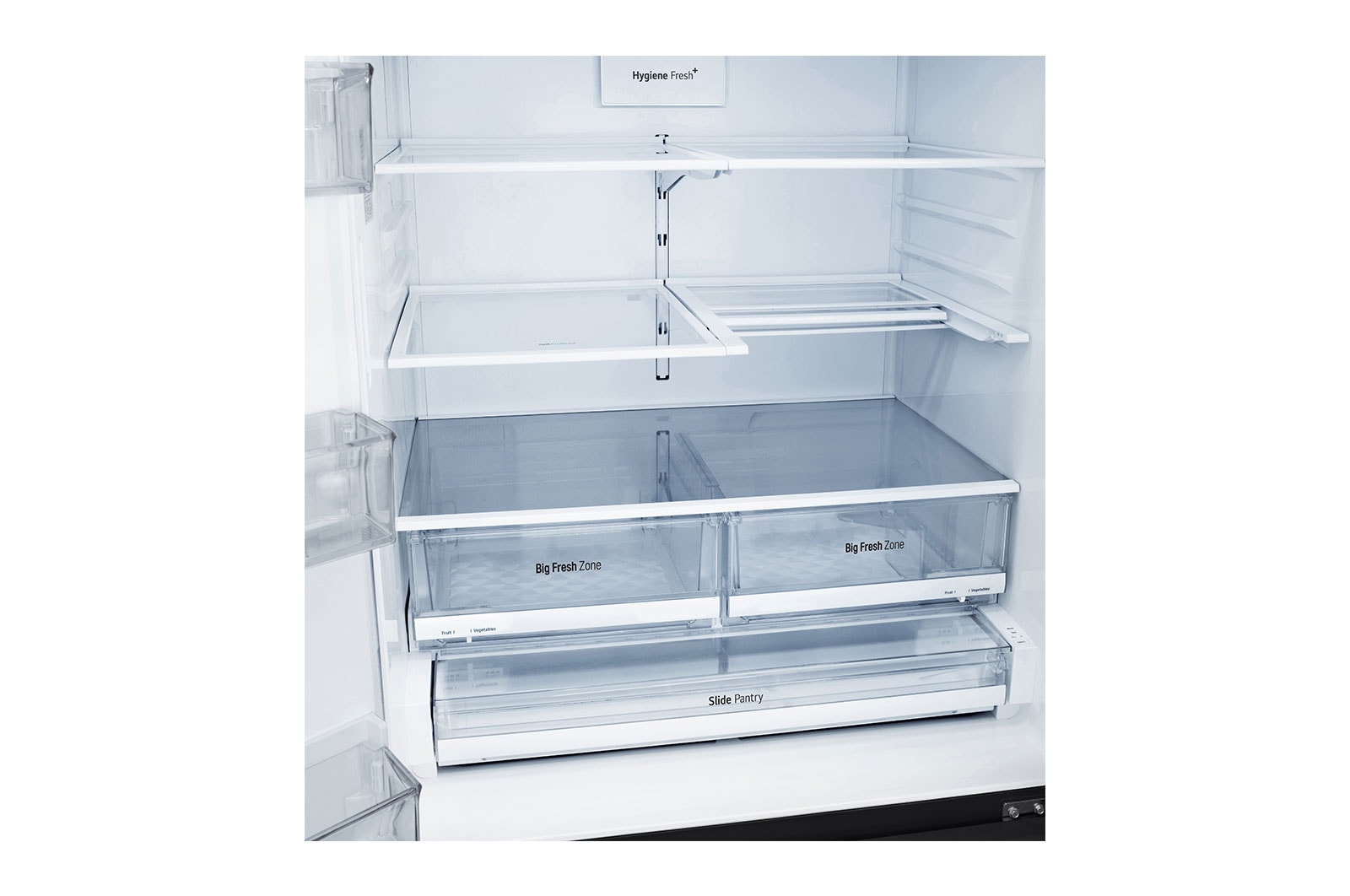 LG Refrigeradora French Door 28p³ (NET)/ 28p³ (Gross) Smart Inverter Multi Air Flow™ ThinQ™, Refrigerador French Door Gran Capacidad 28 pies cúbicos con Dispensador de Agua y Hielos | Smart Inverter, GM78SGT