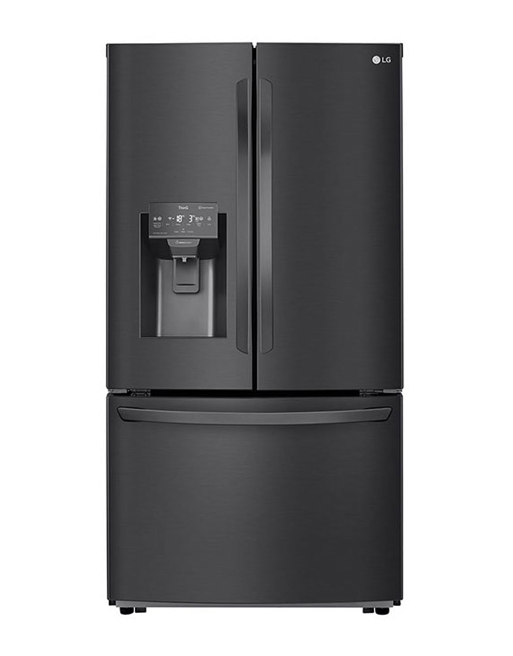 LG Refrigeradora French Door 28p³ (NET)/ 28p³ (Gross) Smart Inverter Multi Air Flow™ ThinQ™, Refrigerador French Door Gran Capacidad 28 pies cúbicos con Dispensador de Agua y Hielos | Smart Inverter, GM78SGT