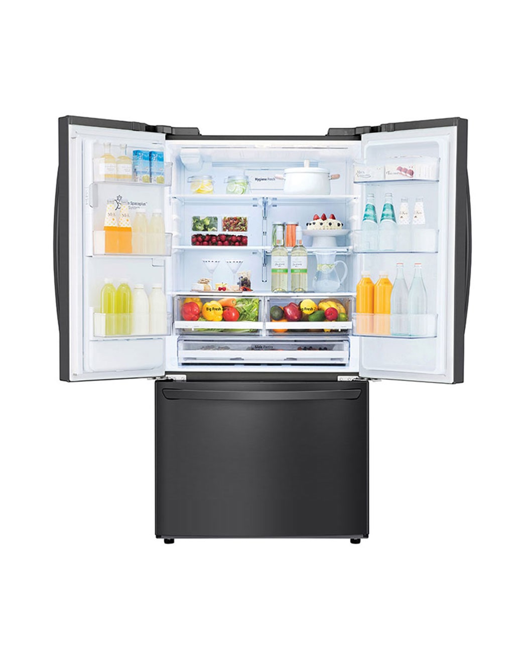 LG Refrigeradora French Door 28p³ (NET)/ 28p³ (Gross) Smart Inverter Multi Air Flow™ ThinQ™, Refrigerador French Door Gran Capacidad 28 pies cúbicos con Dispensador de Agua y Hielos | Smart Inverter, GM78SGT