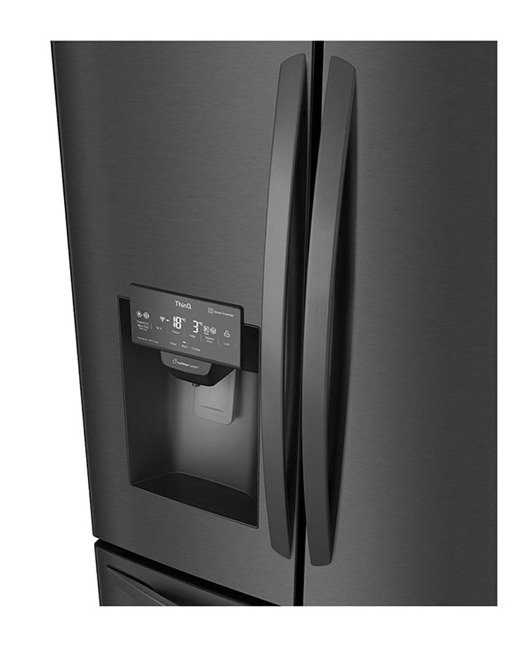 LG Refrigeradora French Door 28p³ (NET)/ 28p³ (Gross) Smart Inverter Multi Air Flow™ ThinQ™, Refrigerador French Door Gran Capacidad 28 pies cúbicos con Dispensador de Agua y Hielos | Smart Inverter, GM78SGT
