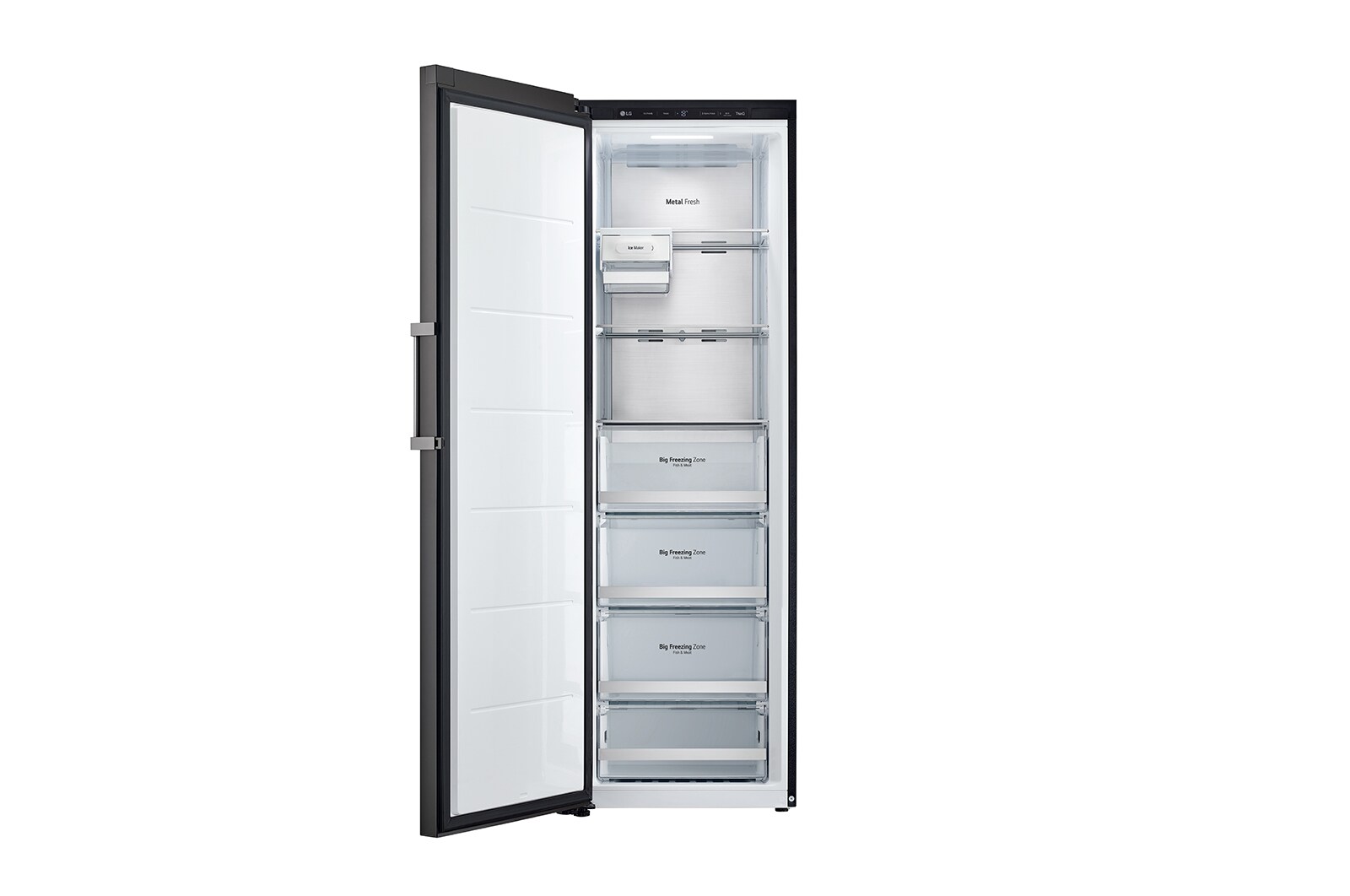 LG Congelador OBJET One Door 11.3pᶟ (Net) / 11.3pᶟ (Gross) Flat Door Smart Diagnosis™ ThinQ™ color Menta, Parte frontal, VC34BQM