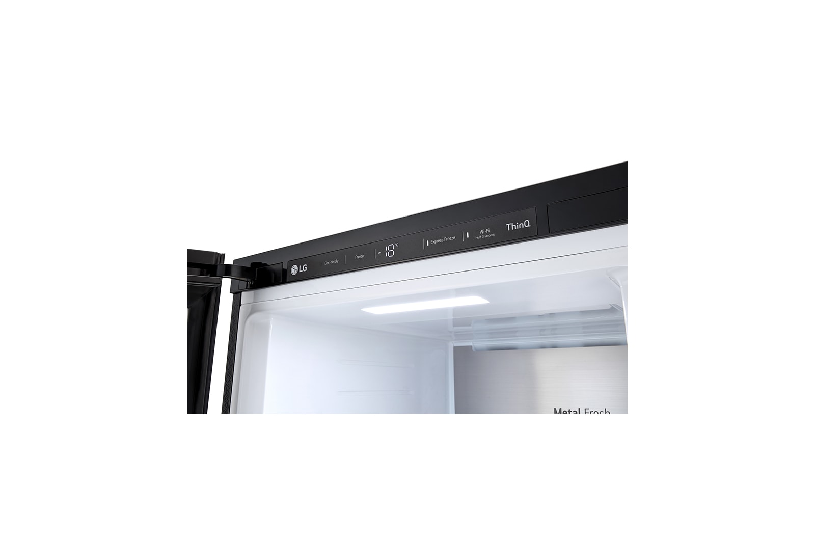 LG Congelador OBJET One Door 11.3pᶟ (Net) / 11.3pᶟ (Gross) Flat Door Smart Diagnosis™ ThinQ™ color Menta, Cajón con comida, VC34BQM