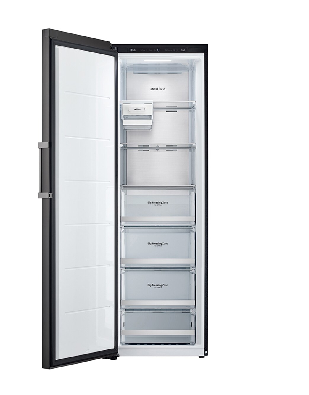 LG Congelador OBJET One Door 11.3pᶟ (Net) / 11.3pᶟ (Gross) Flat Door Smart Diagnosis™ ThinQ™ color Menta, Parte frontal, VC34BQM