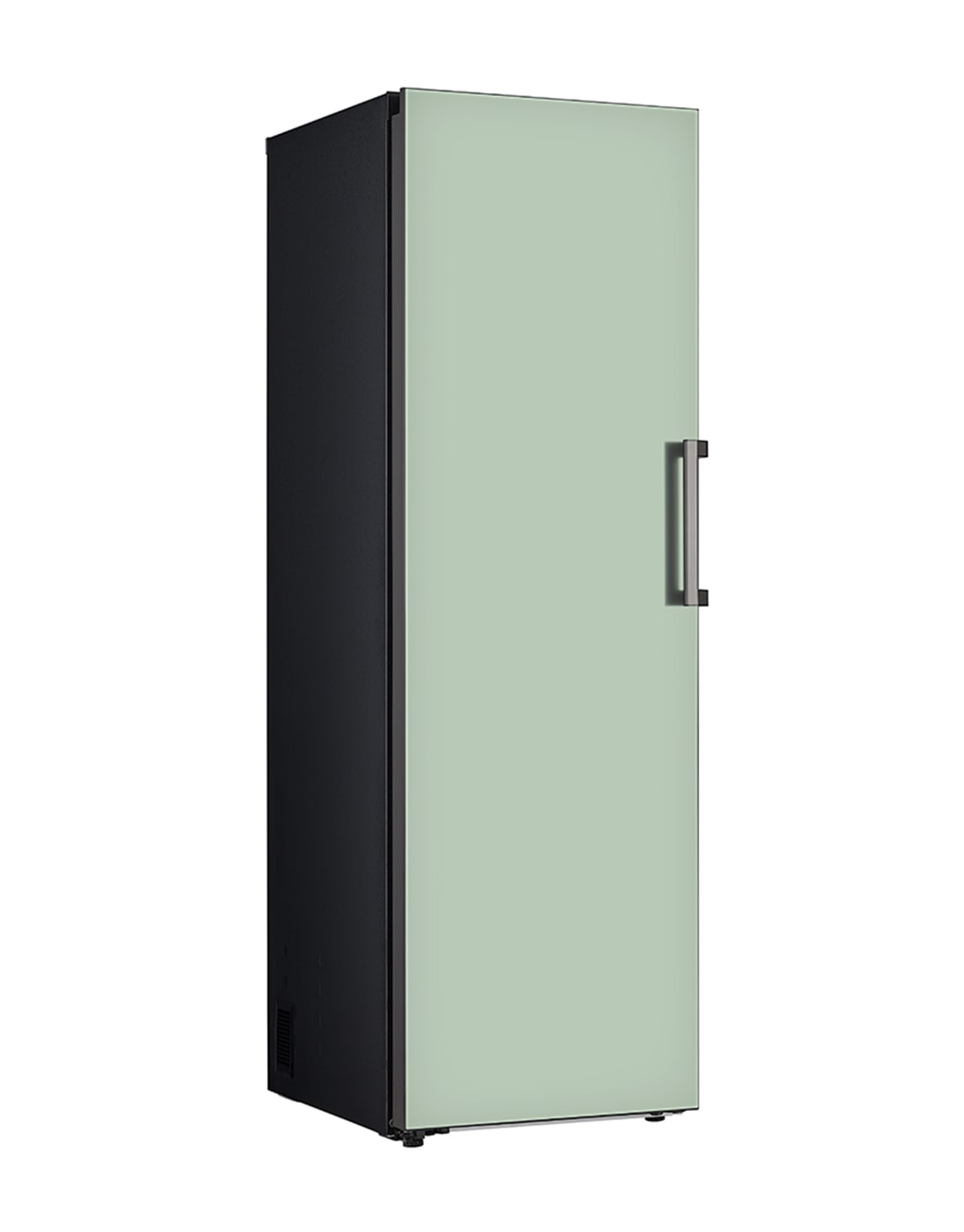 LG Congelador OBJET One Door 11.3pᶟ (Net) / 11.3pᶟ (Gross) Flat Door Smart Diagnosis™ ThinQ™ color Menta, Parte frontal con comida, VC34BQM
