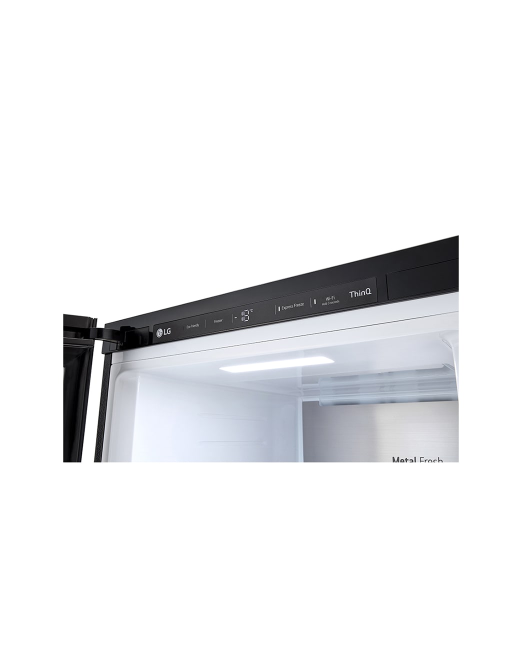 LG Congelador OBJET One Door 11.3pᶟ (Net) / 11.3pᶟ (Gross) Flat Door Smart Diagnosis™ ThinQ™ color Menta, Cajón con comida, VC34BQM