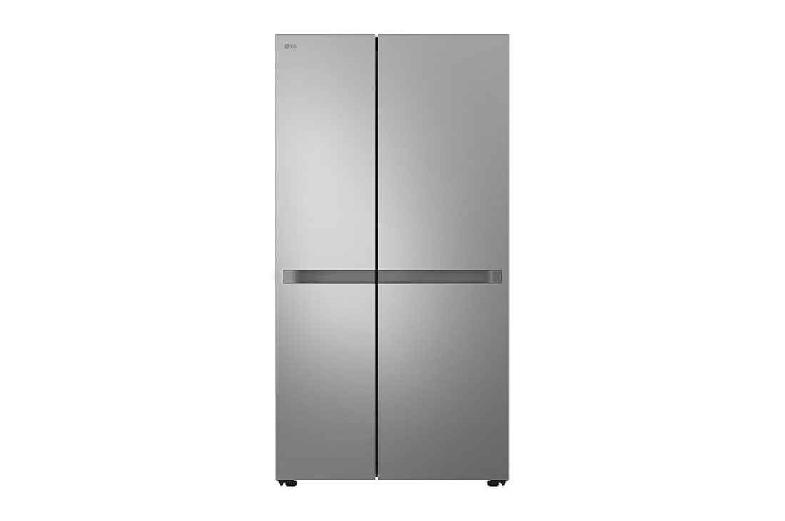 LG Refrigeradora Side By Side 23pᶟ(Gross) / 22pᶟ (Net) Smart Inverter Prime Silver, Front view, VS25BJNK