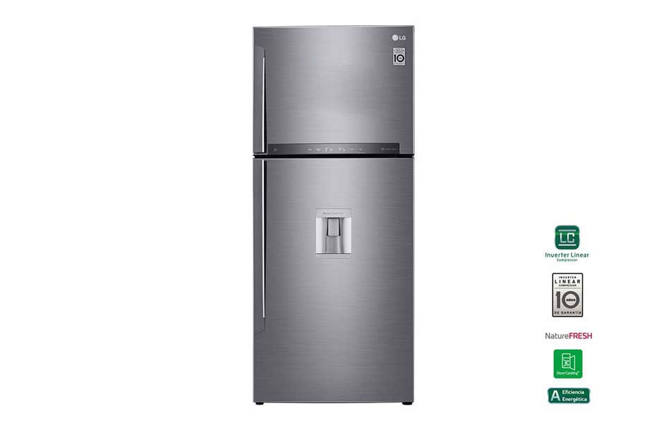 LG Refrigerador Top Freezer  | Compresor Linear inverter | Dispensador de agua | Capacidad 15 cu.ft, LT43SGP