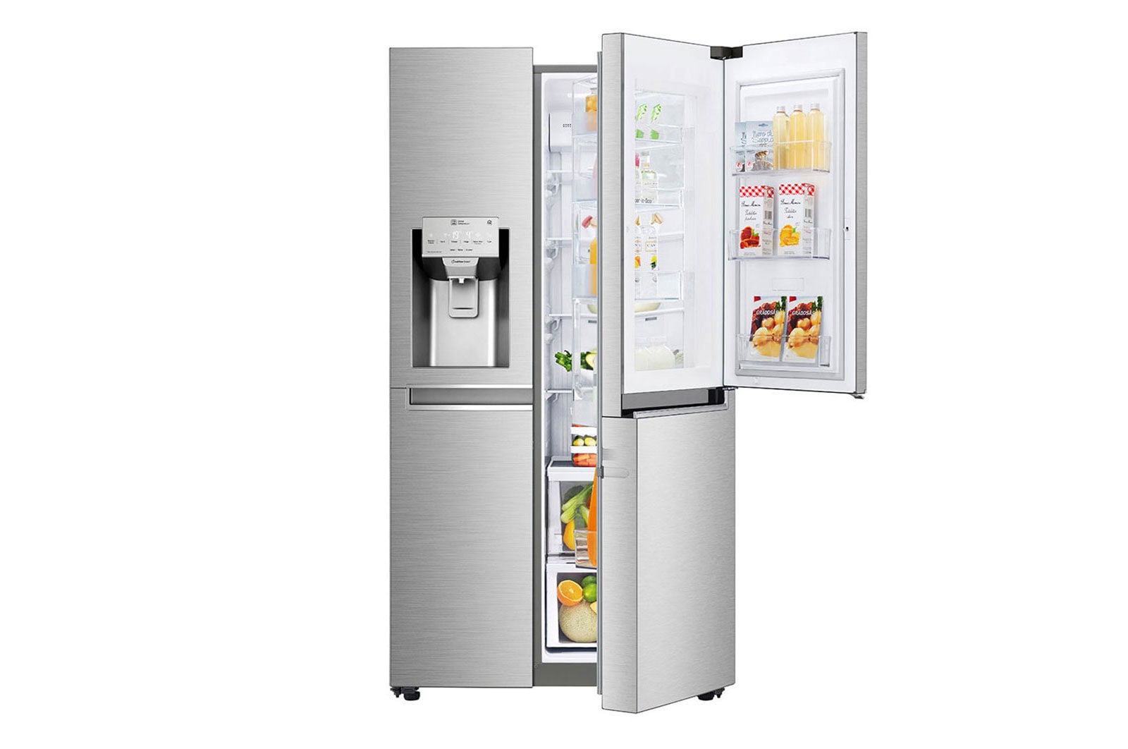 LG 28 pᶟ |InstaView™ Door-in-Door®|Side by Side |Hygiene Fresh⁺ |Compresor linear inverter |Acero Inoxidable|ThinQ™ , LS74SXP