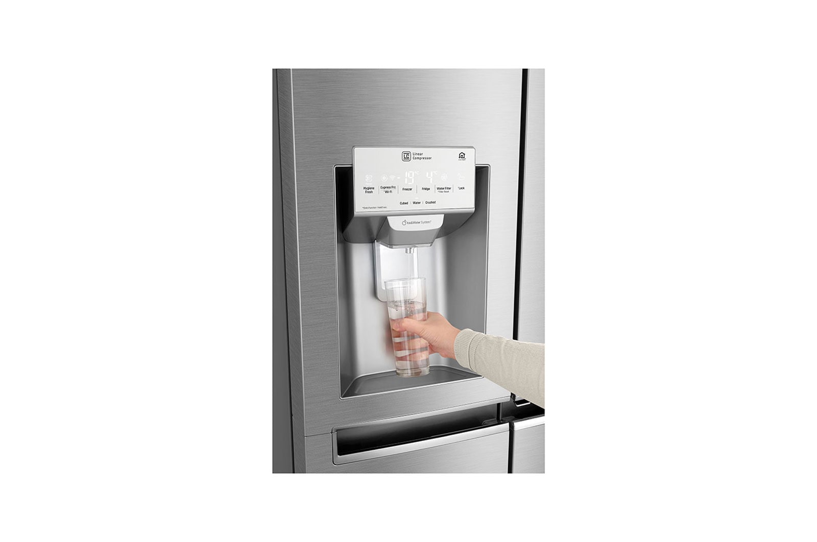 LG 28 pᶟ |InstaView™ Door-in-Door®|Side by Side |Hygiene Fresh⁺ |Compresor linear inverter |Acero Inoxidable|ThinQ™ , LS74SXP