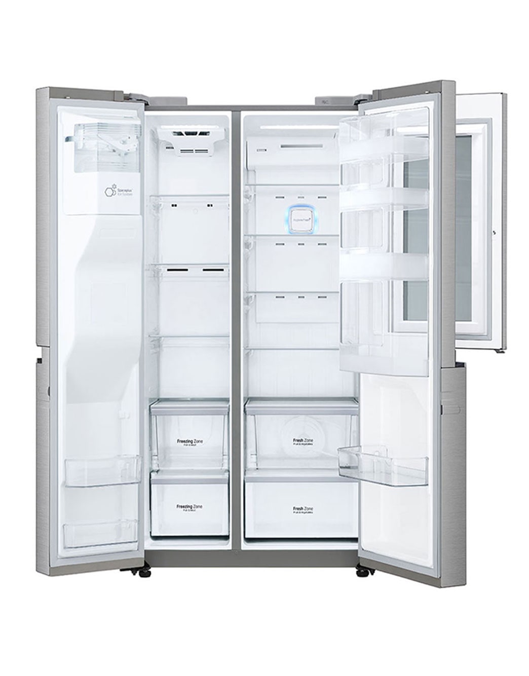 LG 28 pᶟ |InstaView™ Door-in-Door®|Side by Side |Hygiene Fresh⁺ |Compresor linear inverter |Acero Inoxidable|ThinQ™ , LS74SXP