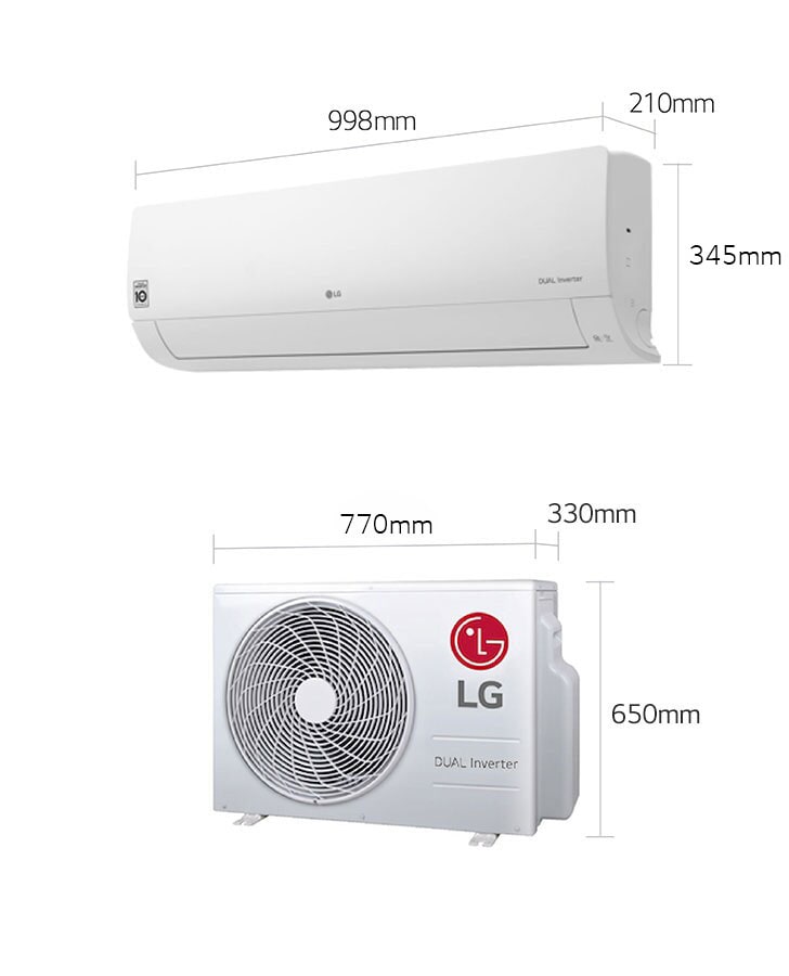 Lg Vm242c9 Aire Acondicionado Lg Dualcool Inverter 24000 Btu Ahorro De Energía Micro Filtro 4651