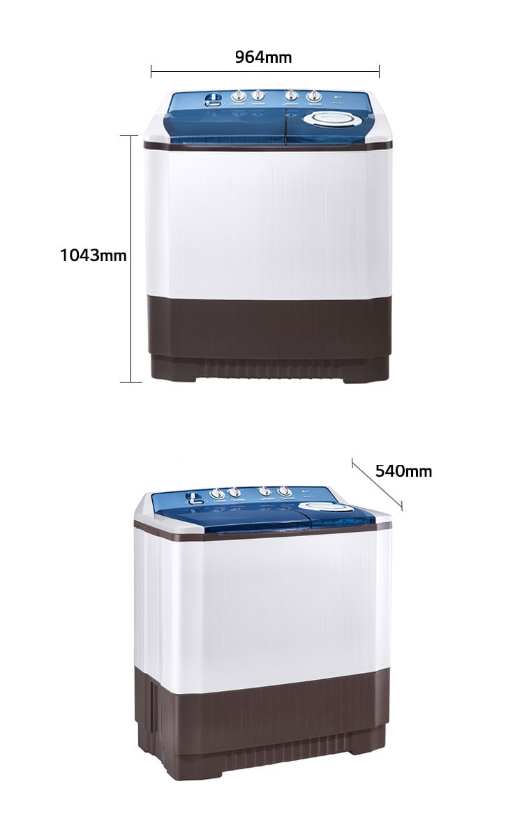 Lavadora Semiautomática WP-960R 6kg, Roller Jet, Función de enjuague,  Pulsador ''Punch'', Selector de agua, Base a prueba de roedores, Filtro de  pelusa, Diseño elegante