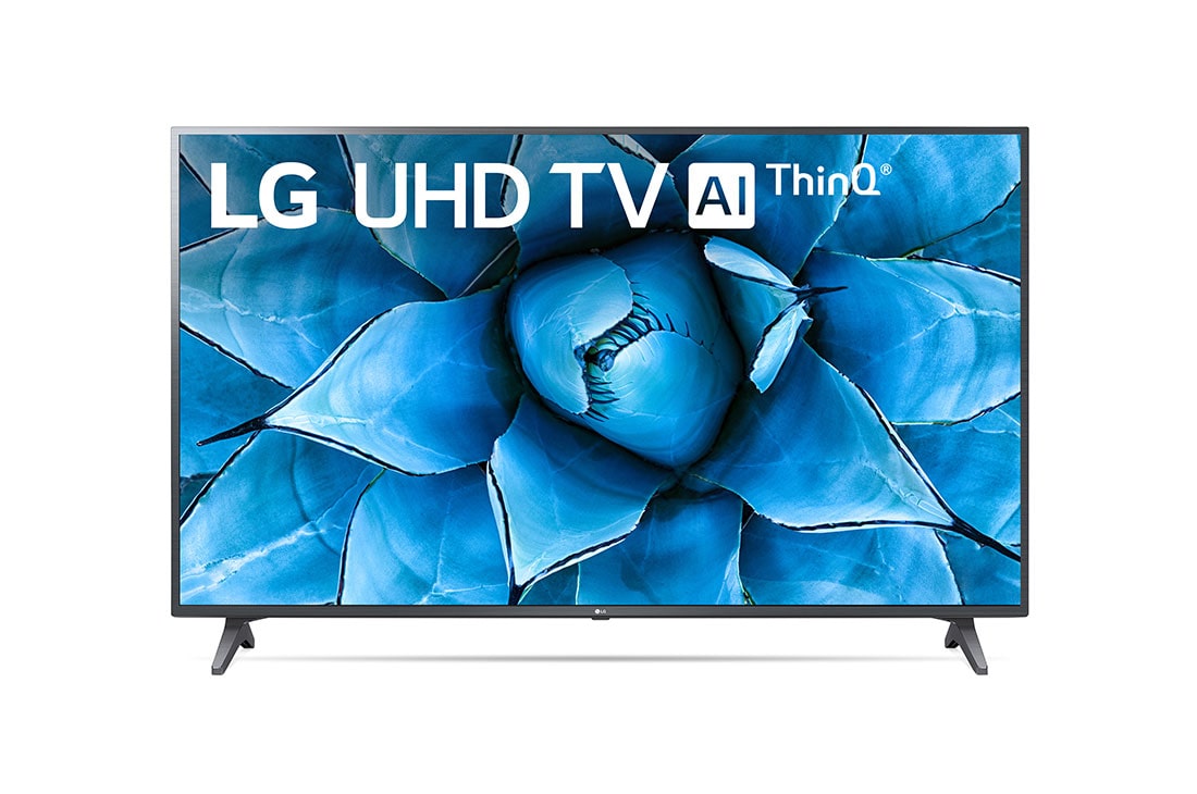 LG TV 50'' | UHD 4K SMART TV | Procesador α5 | AI ThinQ™ | 4K HDR Activo | Entretenimiento sin limites, vista frontal con imagen de relleno, 50UN7310PSC
