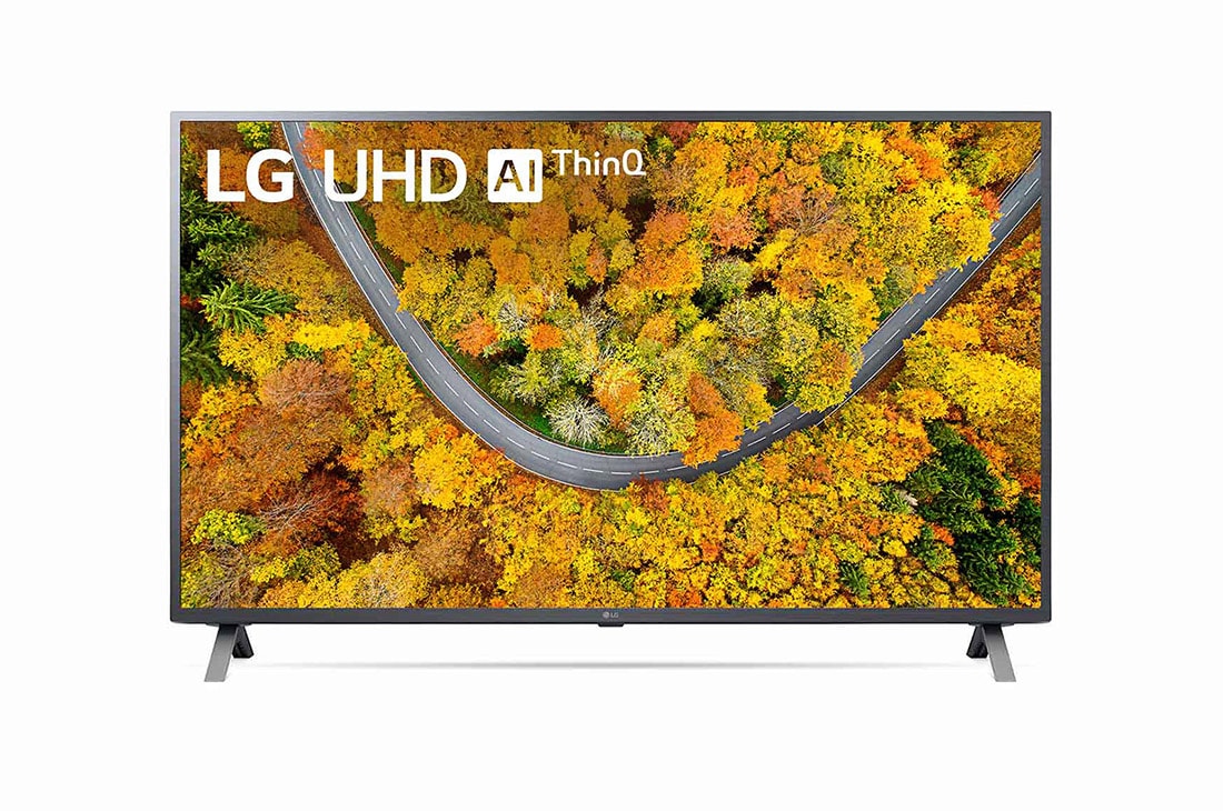 LG  LG UHD AI ThinQ 55'' UP75 4K Smart TV, α5 AI Processor, Vista frontal del televisor LG UHD, 55UP7500PSB