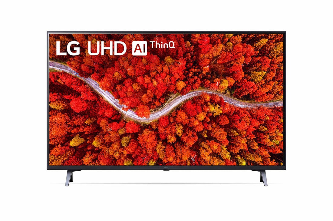 LG  LG UHD AI ThinQ 43'' UP80 4K Smart TV, α5 AI Processor, Vista frontal del televisor LG UHD, 43UP8000PUA
