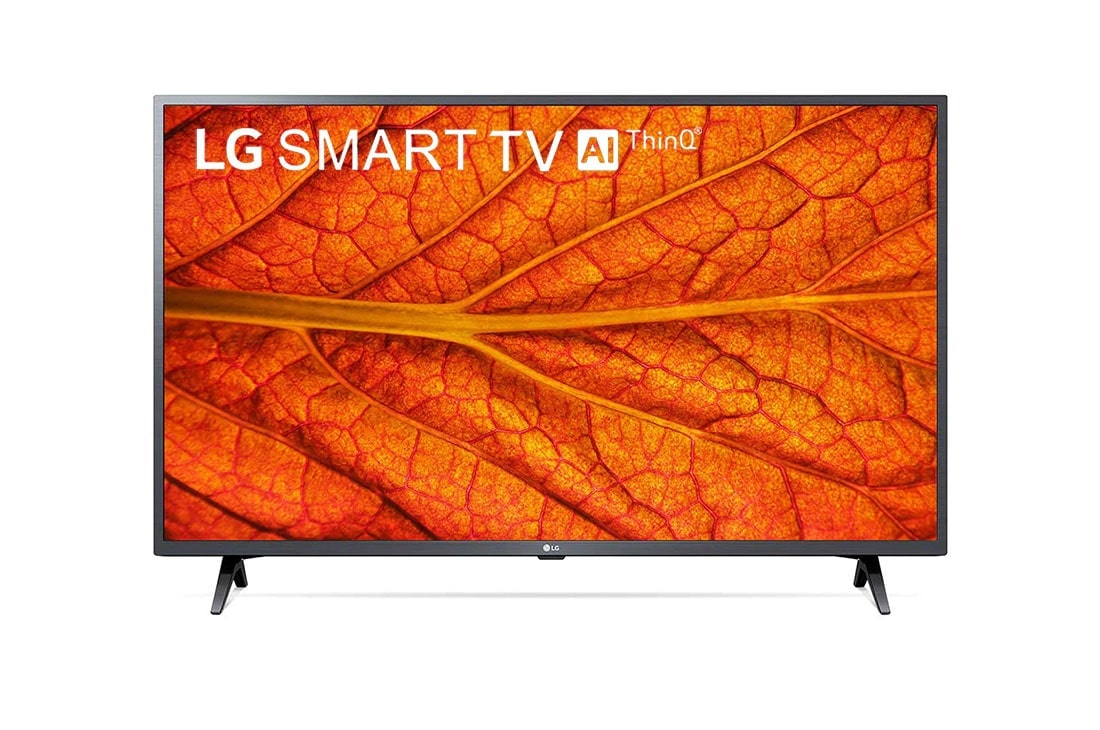 LG HD AI ThinQ 32'' LM637 Smart TV, Procesador α5 AI, Virtual Surround Plus, imagen de vista frontal con imagen de relleno, 32LM637BPDB