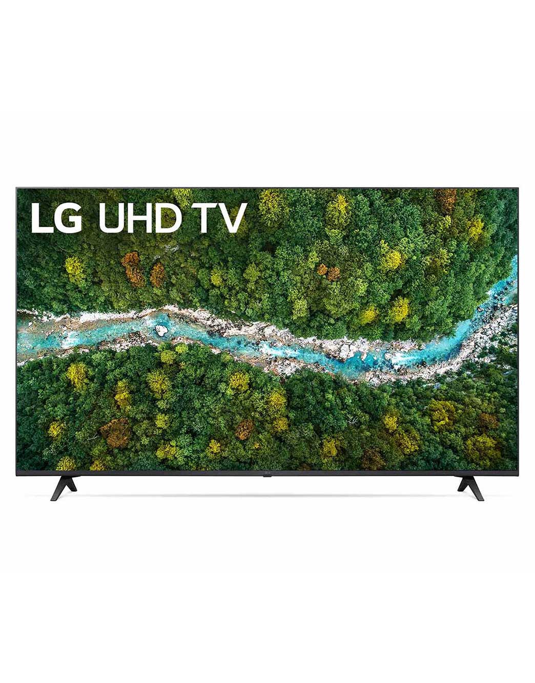 LG UHD AI ThinQ 65'' UP77 4K Smart TV, Procesador α5 AI, Vista frontal del televisor LG UHD, 65UP7700PSB