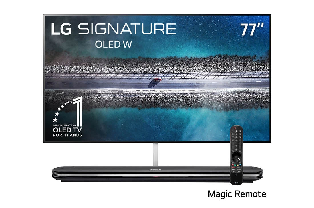 LG OLED TV 77'' | UHD 4K SMART TV | Ultra HD | Procesador α9 Gen 2  | ThinQ™ AI | Diseño  Super Delgado | Resolución tipo Cine 4K HDR / HFR | Sonido Frontal, LG SIGNATURE OLED TV W9 - 4K HDR Smart TV w/ AI ThinQ® - 65'' Class (64.5'' Diag), front view, OLED65W9PUA, thumbnail 1, OLED77W9PUA