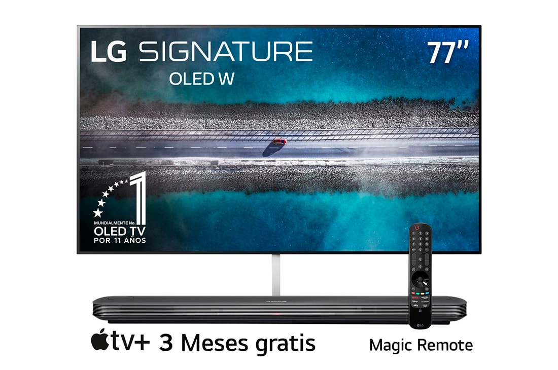 LG OLED TV 77'' | UHD 4K SMART TV | Ultra HD | Procesador α9 Gen 2  | ThinQ™ AI | Diseño  Super Delgado | Resolución tipo Cine 4K HDR / HFR | Sonido Frontal, LG SIGNATURE OLED TV W9 - 4K HDR Smart TV w/ AI ThinQ® - 65'' Class (64.5'' Diag), front view, OLED65W9PUA, thumbnail 1, OLED77W9PUA