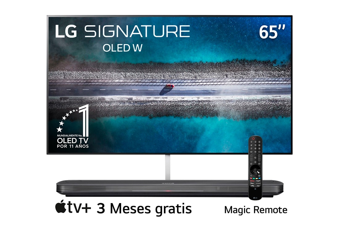 LG OLED TV 65'' | UHD 4K SMART TV | Ultra HD | Procesador α9 Gen 2 | ThinQ™ AI | Diseño Super Delgado | Resolución tipo Cine 4K HDR / HFR | Sonido Frontal, vista frontal, OLED65W9PSA