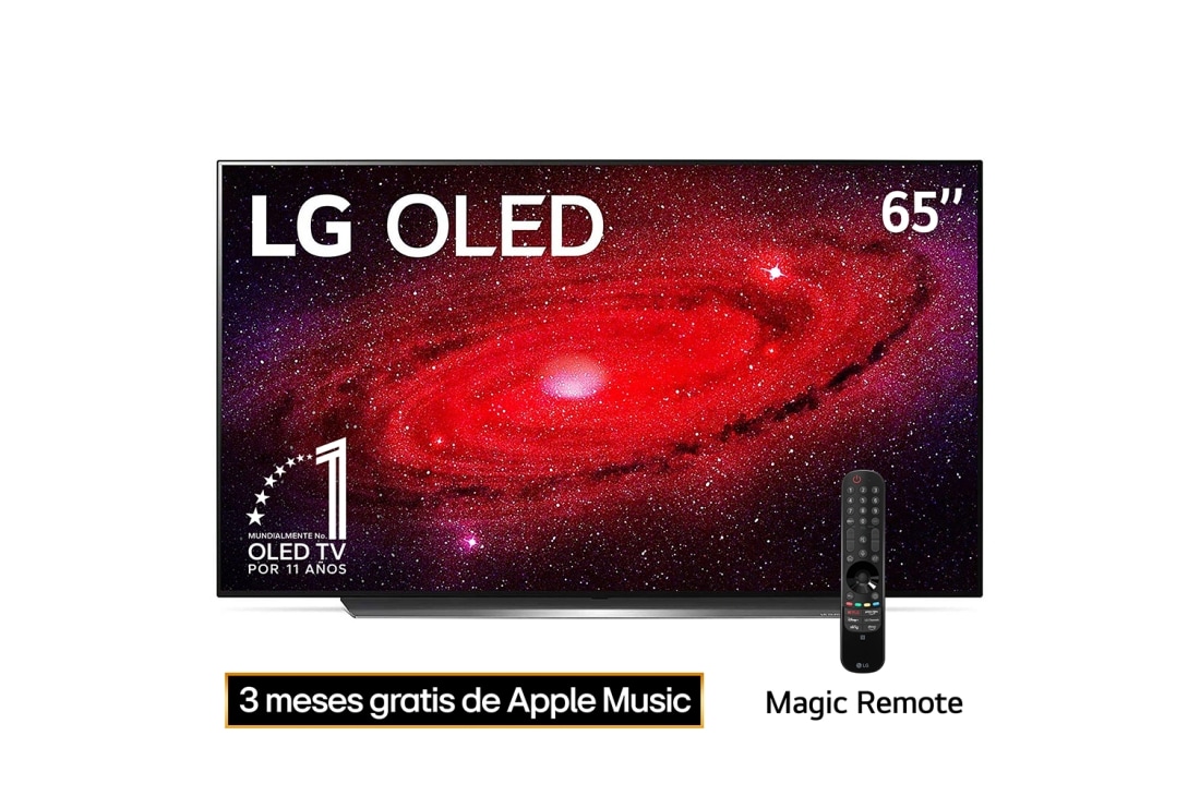 LG  OLED TV 65'' 4K | Pixeles con Auto- Iluminación | UHD 4K SMART TV | Ultra HD LED | Procesador α9 Gen 3 | ThinQ™ AI | Dolby Vision- Atmos, OLED65CXPSA