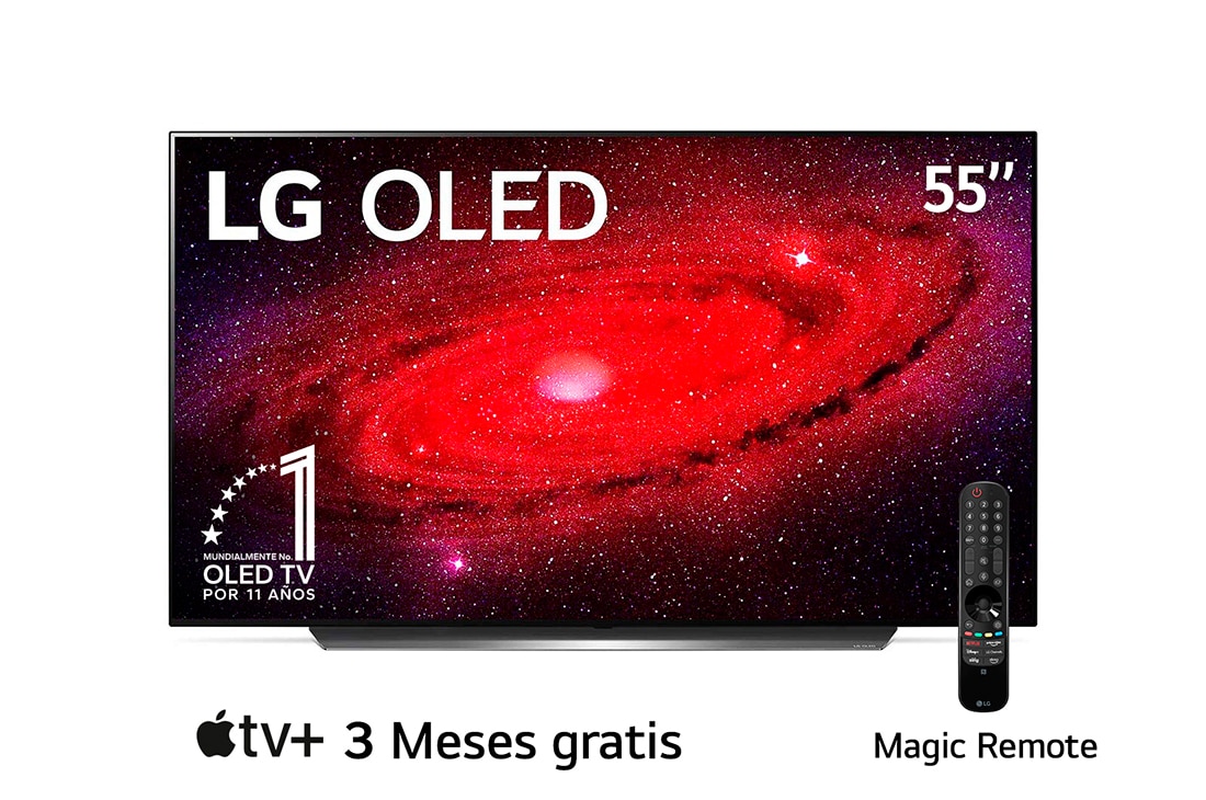 LG OLED TV 55'' 4K | Pixeles con Auto- Iluminación | UHD 4K SMART TV | Ultra HD LED | Procesador α9 Gen 3 | ThinQ™ AI | Dolby Vision- Atmos, OLED55CXPSA, OLED55CXPSA