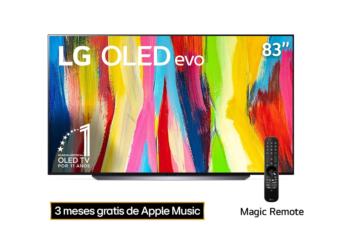 LG   LG OLED evo C2 Smart TV 4K de 83 pulgadas, Vista frontal , OLED83C2PSA