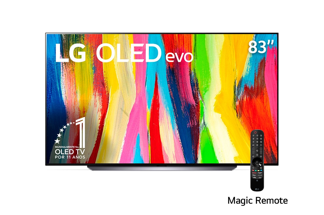 LG   LG OLED evo C2 Smart TV 4K de 83 pulgadas, Vista frontal , OLED83C2PSA