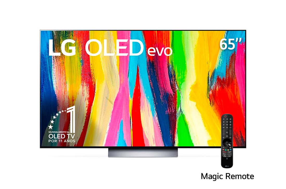 LG OLED 65'' C2 evo Smart TV con ThinQ™ (Inteligencia Artificial), Vista frontal , OLED65C2PSA