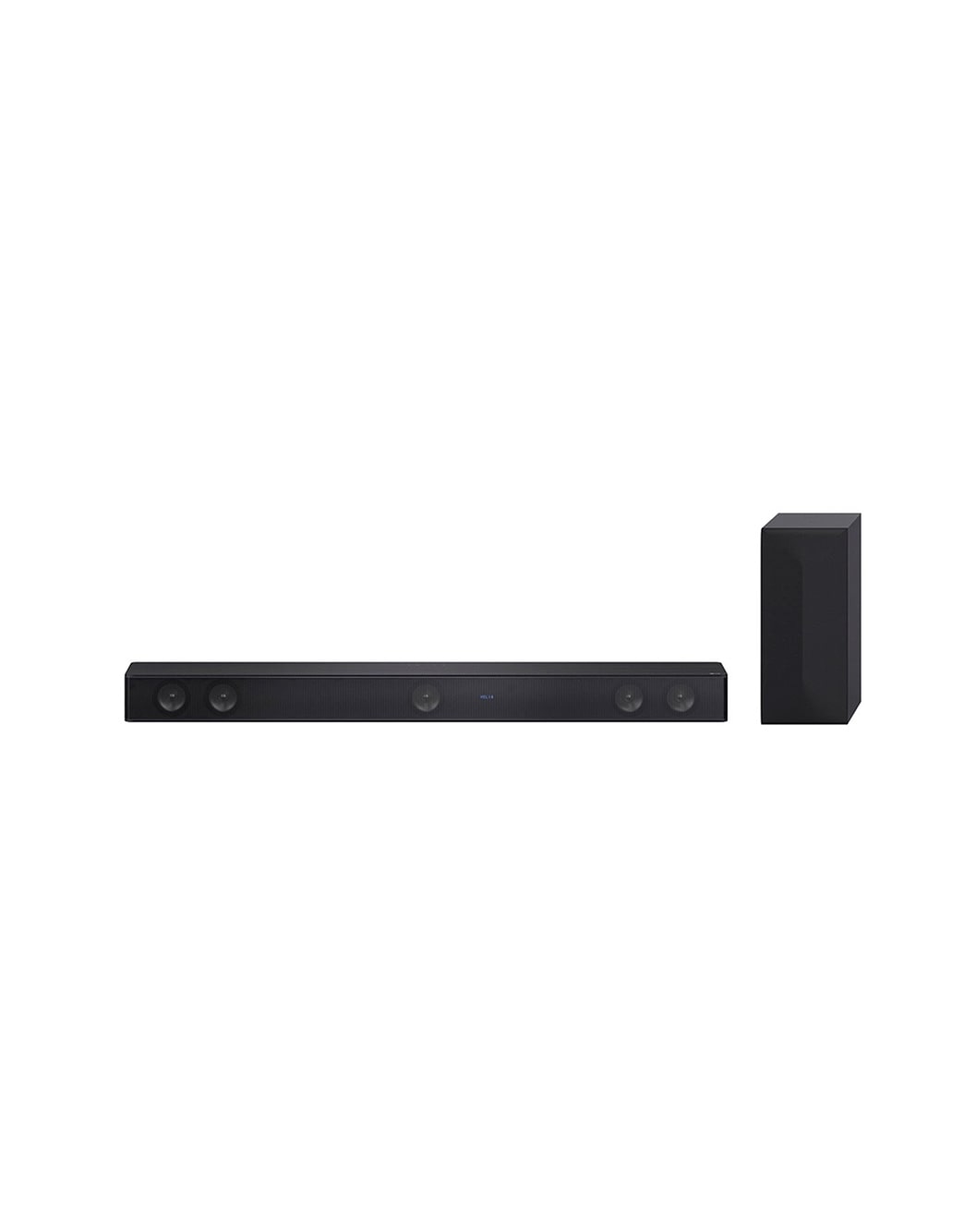 LG Barra de sonido máxima potencia 800 watts,  5.1 canales, DTS Virtual:X, Control por App, Subwoofer inalámbrico, HDMI Arc., vista frontal con altavoz de subgraves, SH7Q