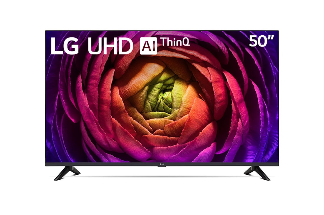 LG Pantalla LG UHD 50'' UR73 4K SMART TV con ThinQ AI , front view, 50UR7300PSA