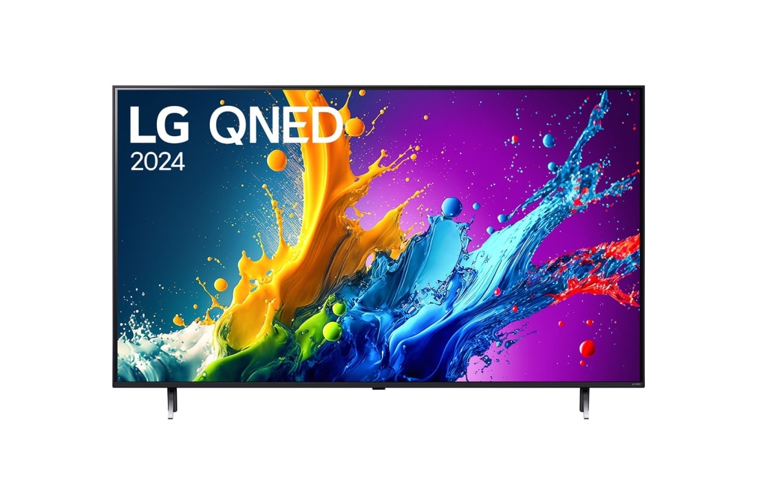 LG 65 Pulgadas LG QNED90 AI 4K Smart TV 2024, Vista frontal de LG QNED TV, QNED80 texto LG QNED y 2024 en la pantalla , 65QNED90TSA