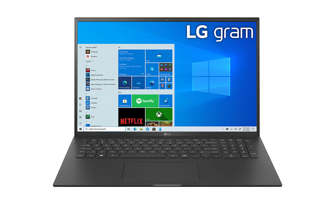 LG gram Ultra-Ligera, panel IPS de 16” 16:10, 11th Gen Intel® Core™ i7 Evo™  platform & Iris® Xe Graphics