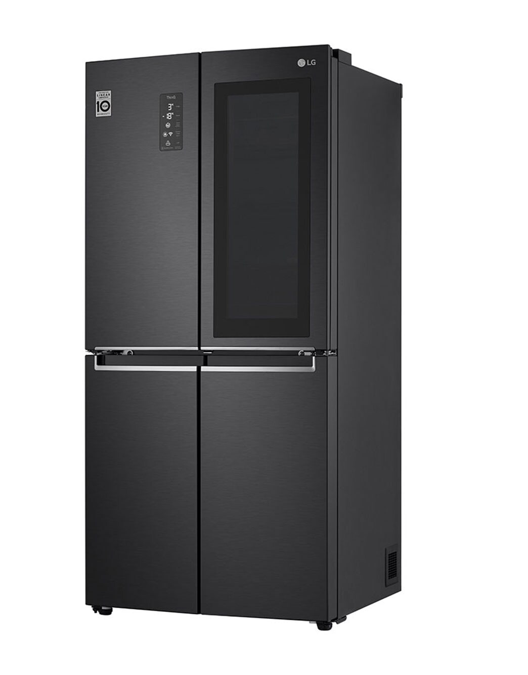 LG Multi-Door avec InstaView Door-in-Door ®, Capacité de 530 litres, Classe d'efficacité énergétique E, Matte Black Steel, GMQ844MC5E