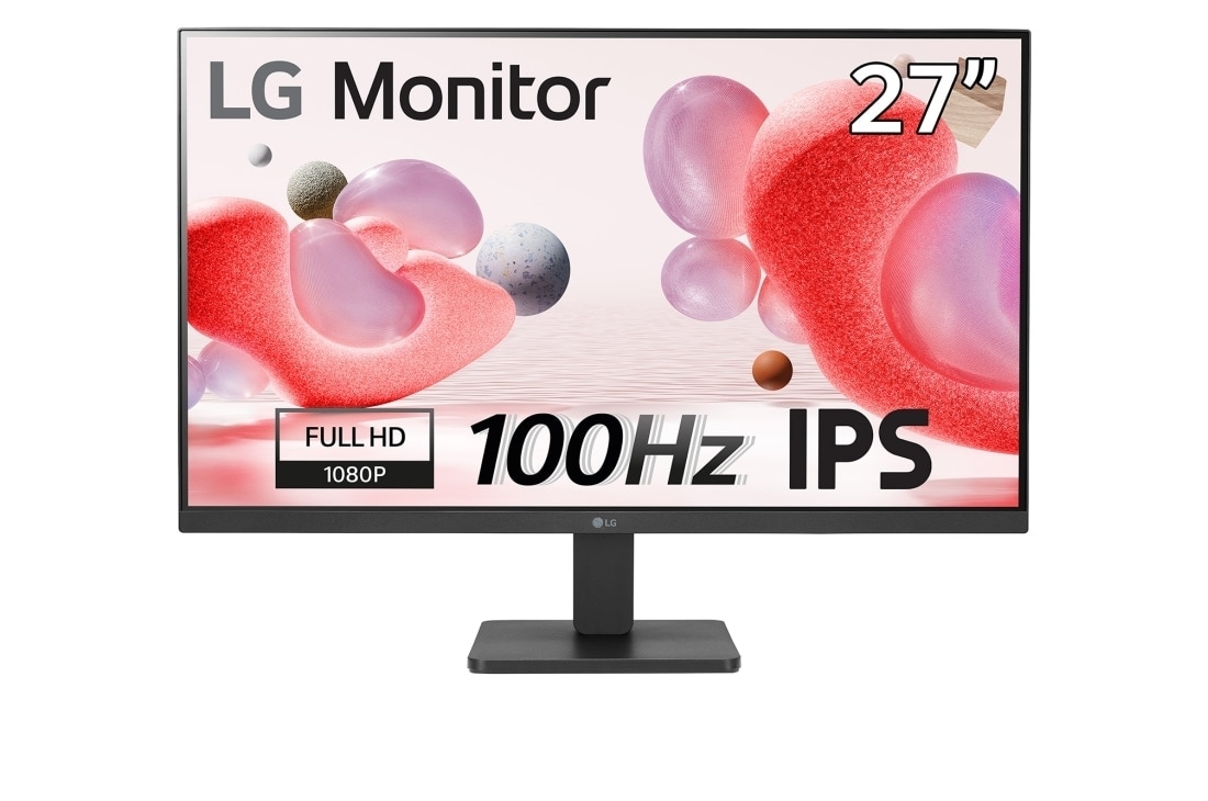 LG 27'' IPS-Full-HD-Monitor mit AMD FreeSync™️, front view, 27MR400-B