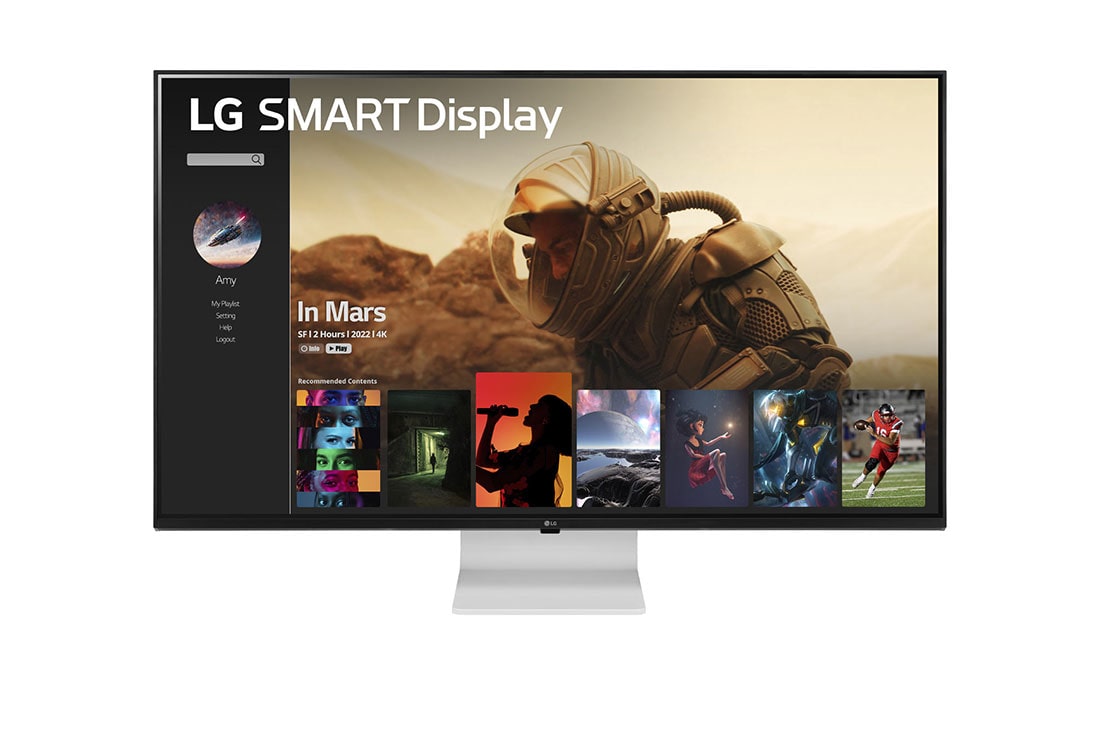 LG 43 Zoll 4K UHD IPS Smart Display mit webOS, Vorderansicht, 43SQ700S-W