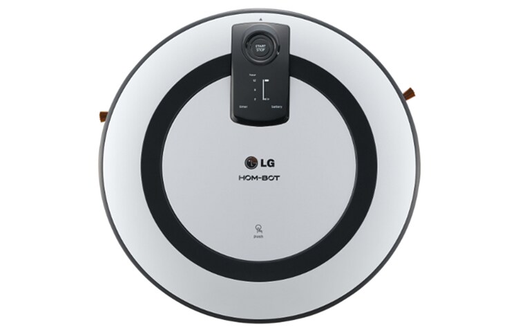 LG Roboterstaubsauger in weiss-grau mit einer integrierten Kamera, Antistosskontrolle und 3 Reinigungsprogrammen, VR5943L