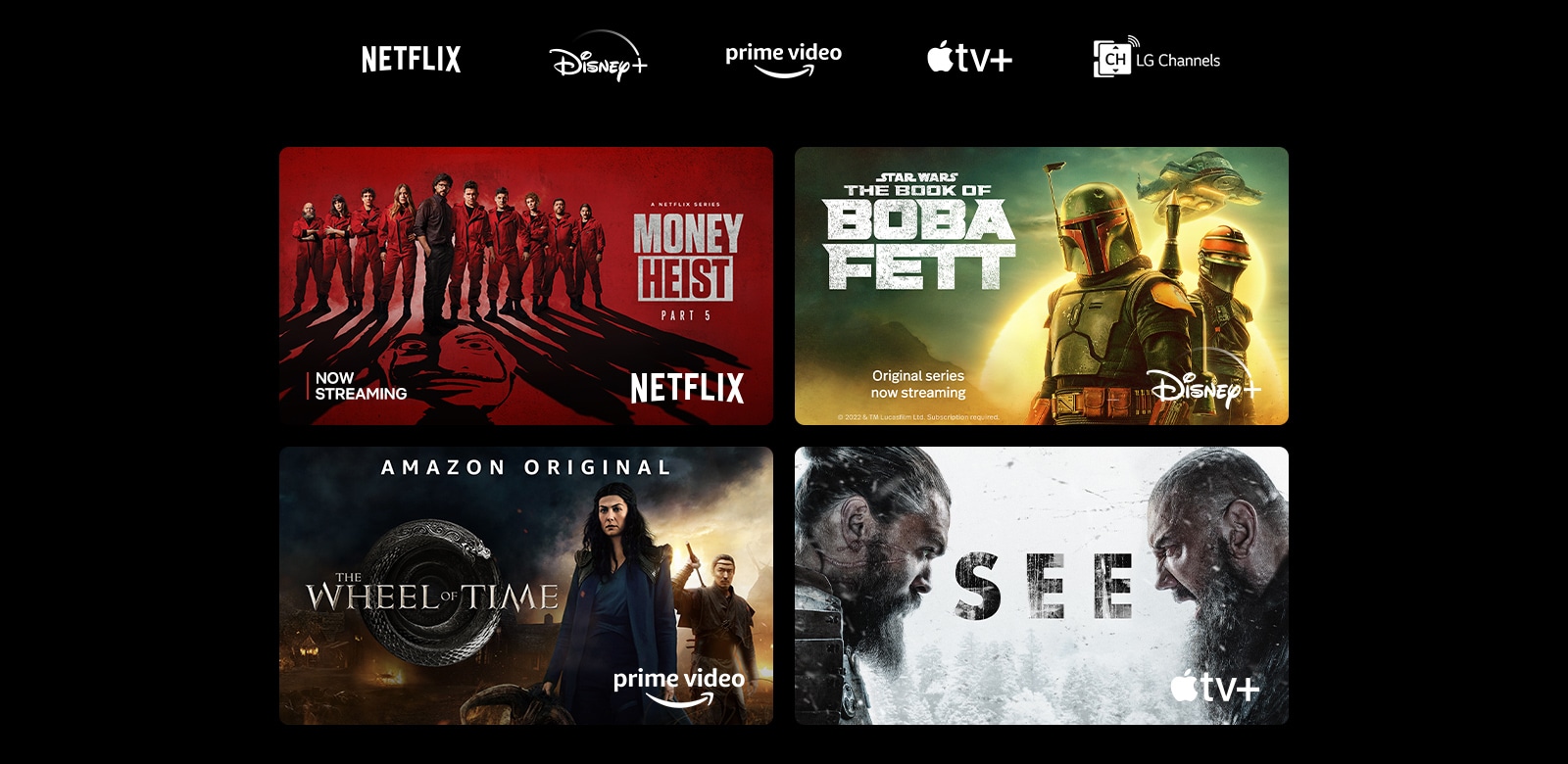 Netflix'ten bir para topuklu poster, Boba Fett de Disney Plus, The Wheel of Time de Prime videosu, bkz