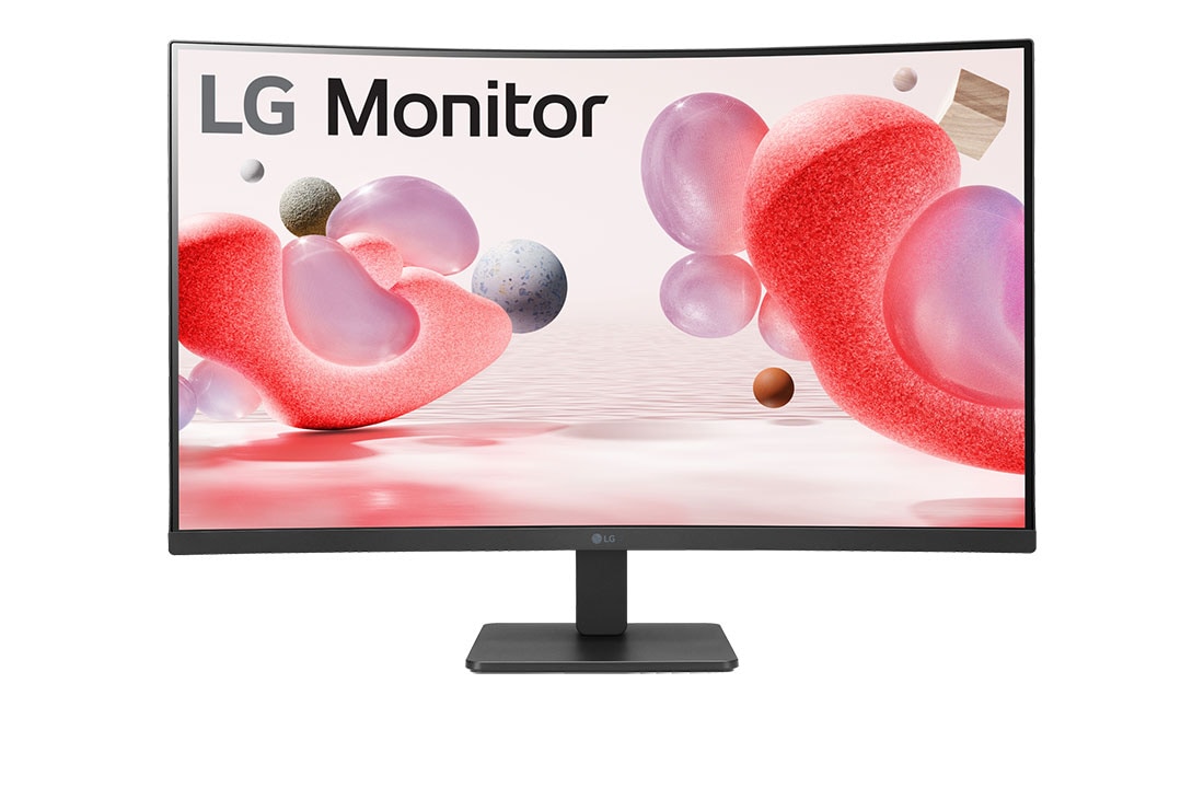 LG Moniteur incurvé de 31,5 pouces Full HD avec AMD FreeSync™, vue avant, 32MR50C-B
