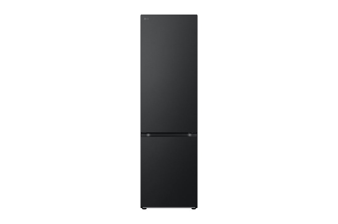 LG Réfrigérateur-congélateur | 387 litres de capacité | 111 kWh/a | 2030 mm de hauteur | Essence Black Steel | GBV7280AEV, front view, GBV7280AEV