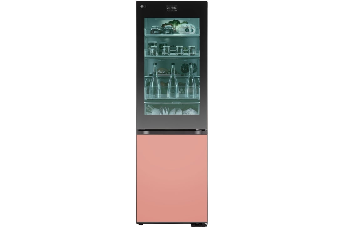 LG InstaView® Réfrigérateur-congélateur avec MoodUP® | 352 litres de volume utile | EEK D | 187 cm de hauteur | Smart Inverter Compressor® | GBG719MDNN, Front view, GBG719MDNN