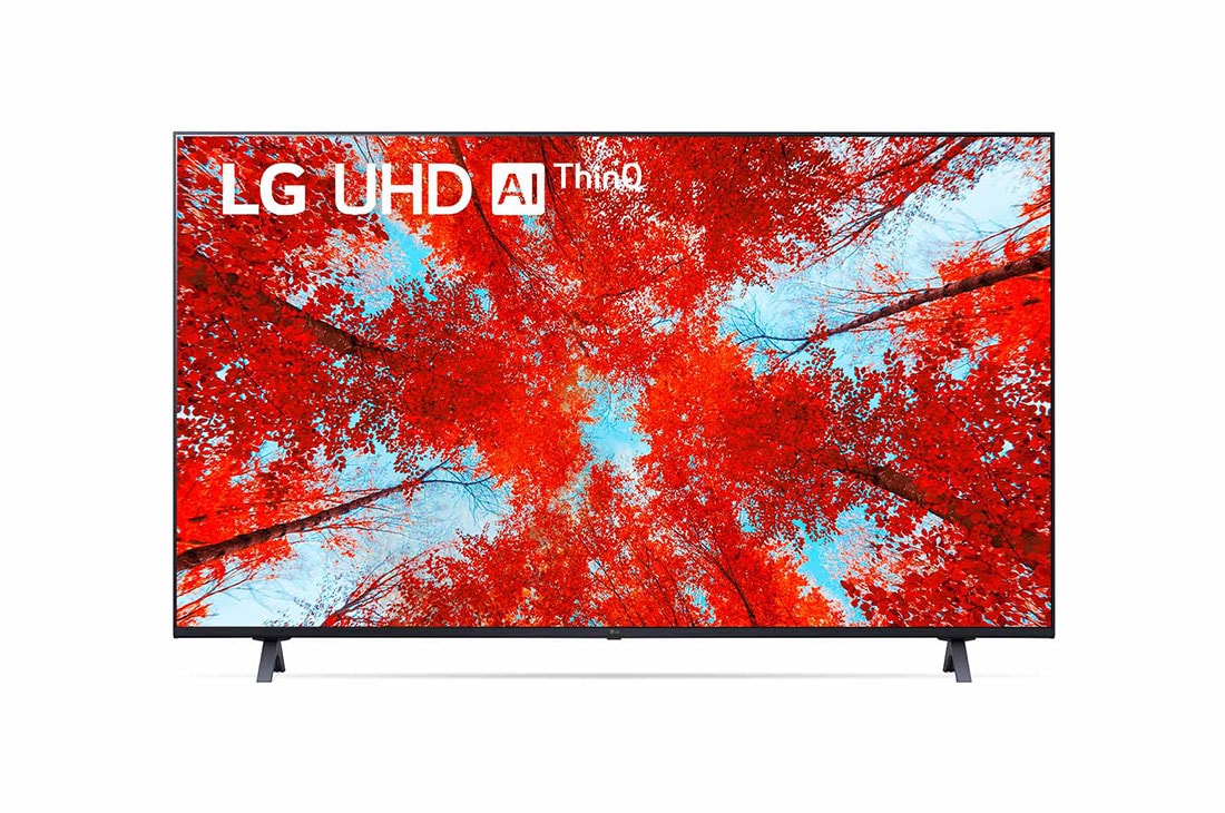 LG 65“ LG UHD TV , Vue avant du téléviseur UHD de LG avec image de remplissage et logo du produit, 65UQ90009LA