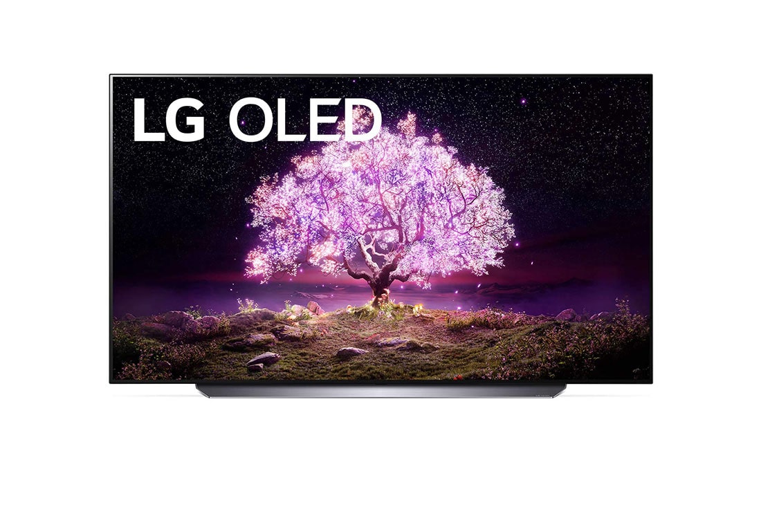 LG 77'' LG OLED 4K TV - C1, 正面视图, OLED77C1PCB