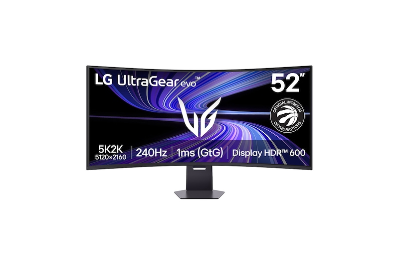 Front view of 52-inch UltraGear evo G9, The World’s Largest 5K2K 240Hz Gaming Monitor 52G930B-B